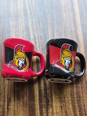 NHL Ottawa Senators Logo Ceramic Pair Mug - Red/Black Team Design S&P  Shakers